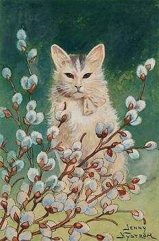 Jenny Nyström, "Videkatt" (Cat in springtime).