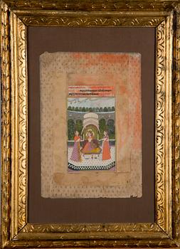 MINIATYRMÅLNINGAR på textil och papper, Indien, samt THANGKA, Thailand.