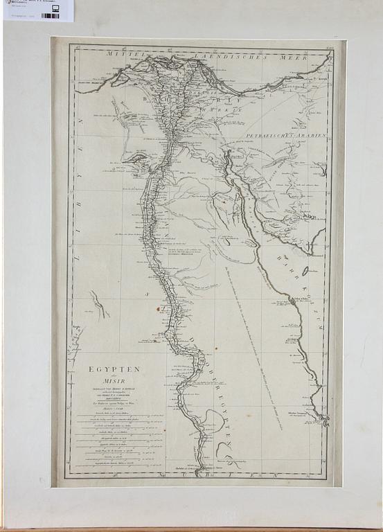 KARTA, "EGYPTEN oder MISIR", von Herrn F.A Schraembl, MDCCLXXXVII.
