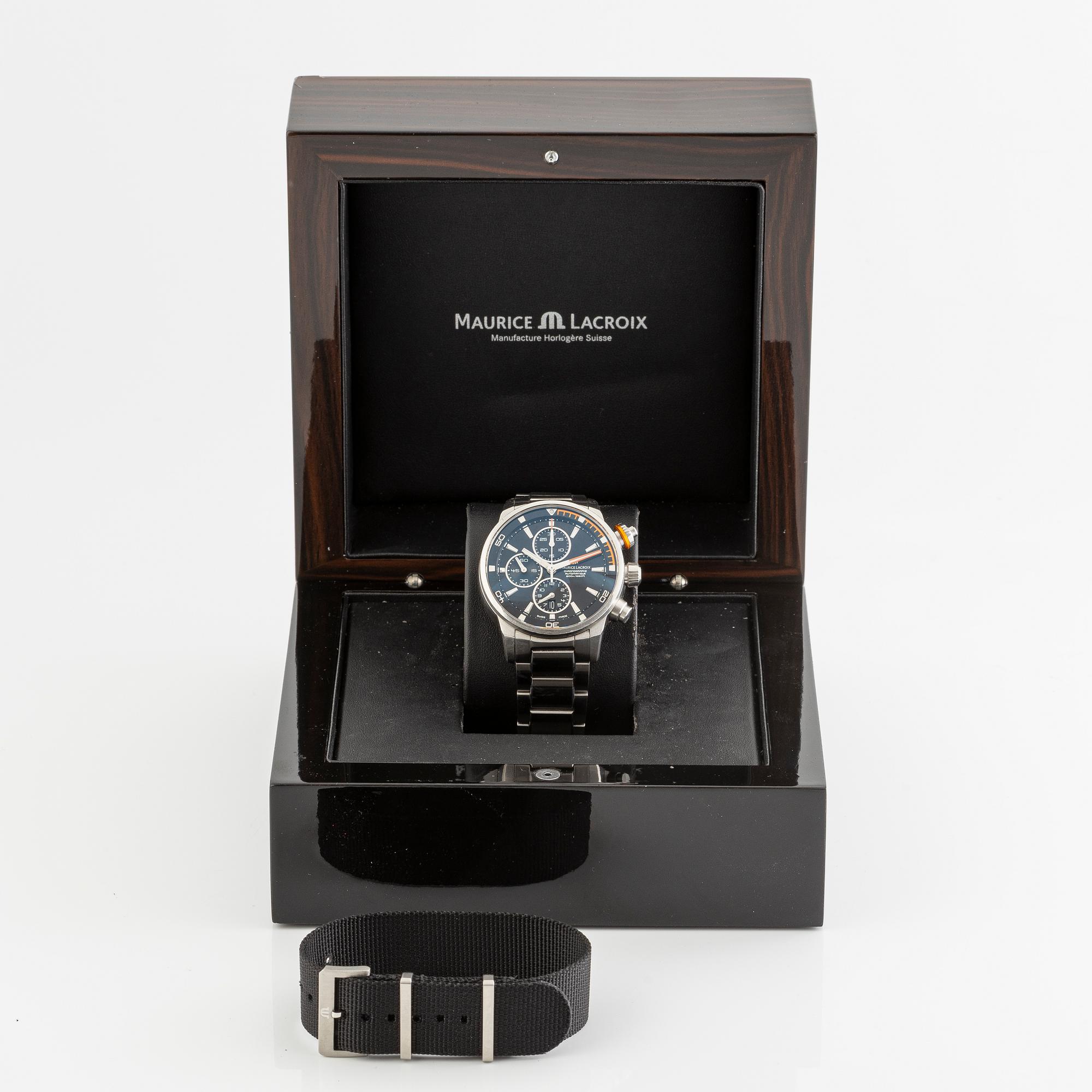 Maurice Lacroix, Pontos S, armbandsur, kronograf, 43 mm.