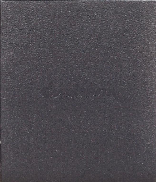 BENGT LINDSTRÖM, mapp med 4 litografier samt bok. Signerade och numrerade. 7/200.