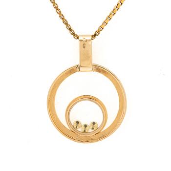 Collier med hänge, 18k med briljanter.