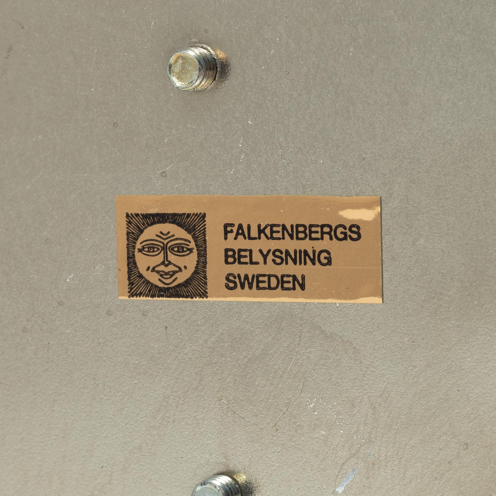 Peter Celsing, Wall lamps, 8 pcs, 'Band' by Falkenbergs Belysning, late 20th century.