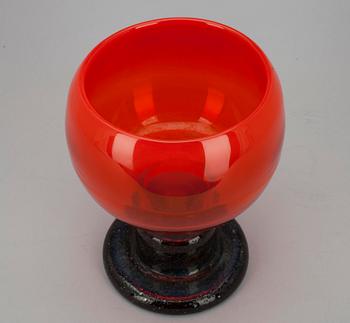 POKAL, glas, sign. Kaj Franck Nuutajärvi Notsjö.