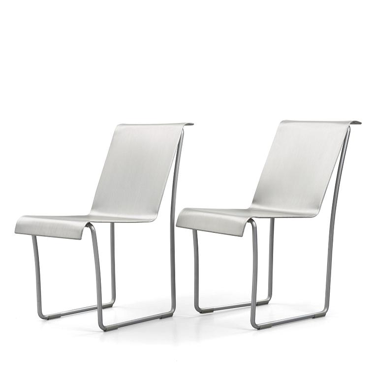 Frank Gehry, a pair of  'Super Light', chairs, first ed. 283-284/500, for Emeco, USA post 2004.