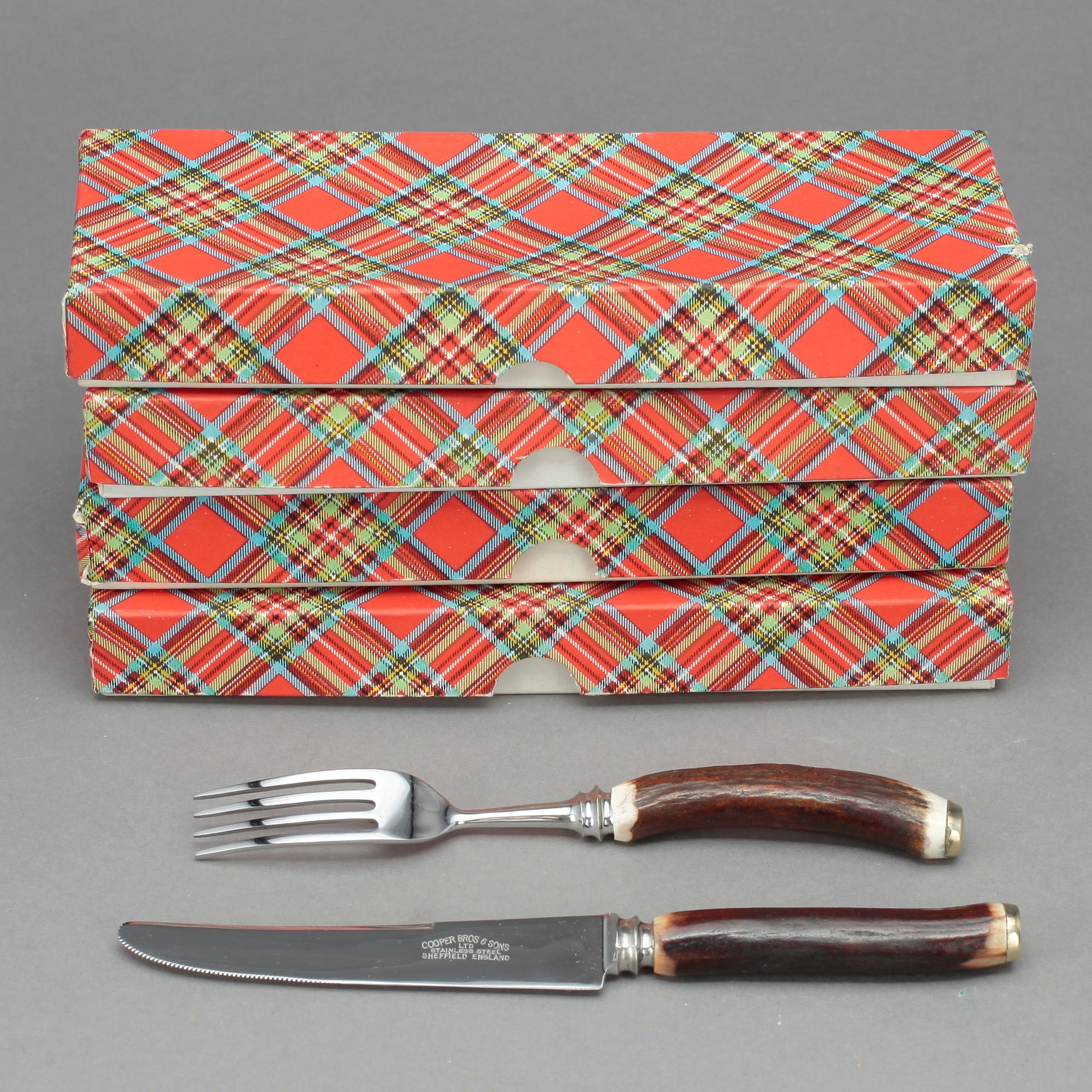 BESTICK, metall och horn, 1950-tal.