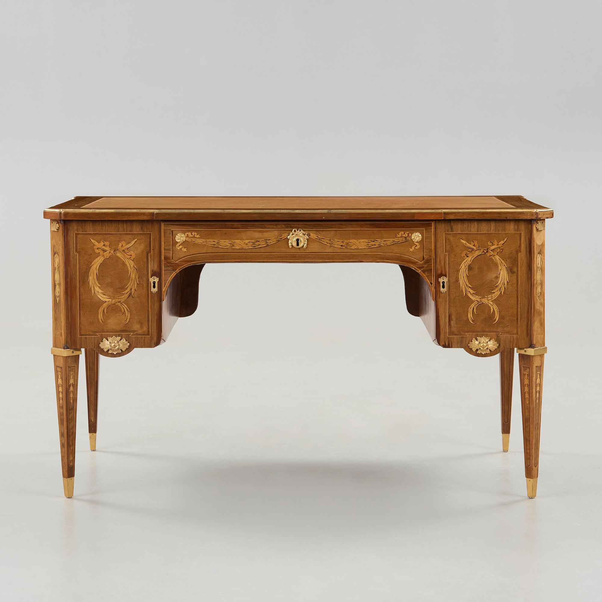 SKRIVBORD, av Georg Haupt (mästare i Stockholm 1770-1784), ej signerat. Gustavianskt.