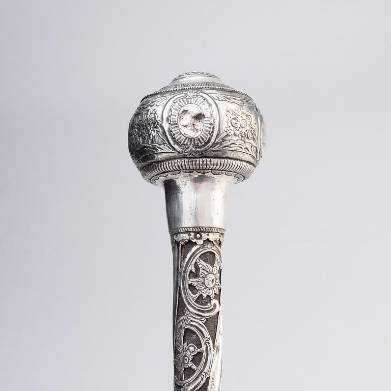 A staff of office (insignia), silver, Netherlands, dated 1793.