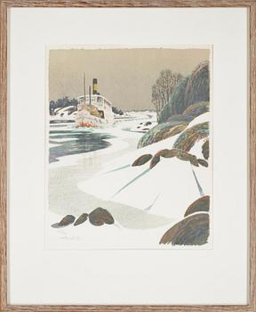 ROLAND SVENSSON, färglitografi, sign och numr 60/310.