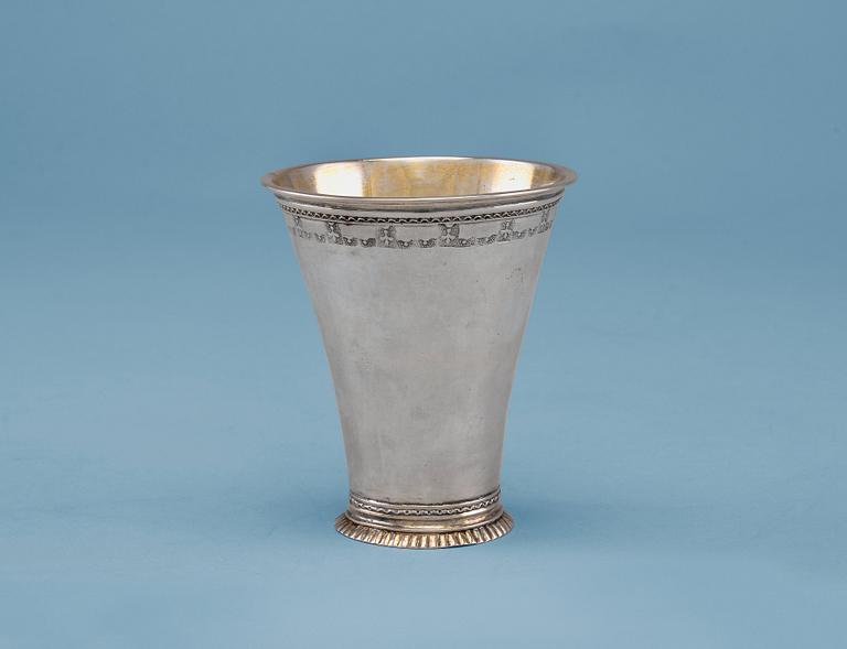 BÄGARE, silver. Bengt Collin Uppsala 1764. Vikt 53 g.