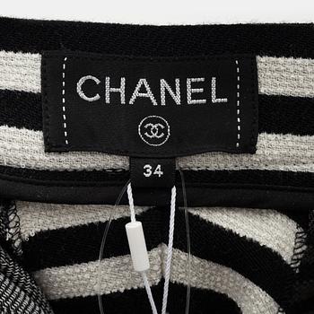Chanel, a pair of striped wool pants from Cruise Collection 2018/2019, "La Pausa", size 34.