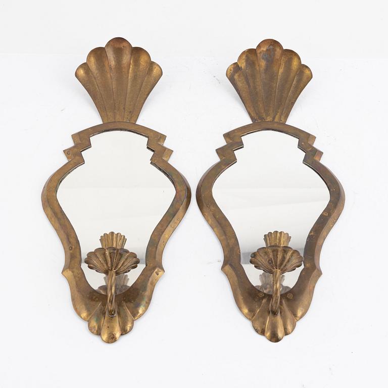 Carl Gustav Ericson, a pair of Swedish Grace wall sconces, 1920's/30's.