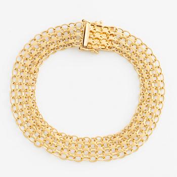 Armband, 18K guld, x-länk.