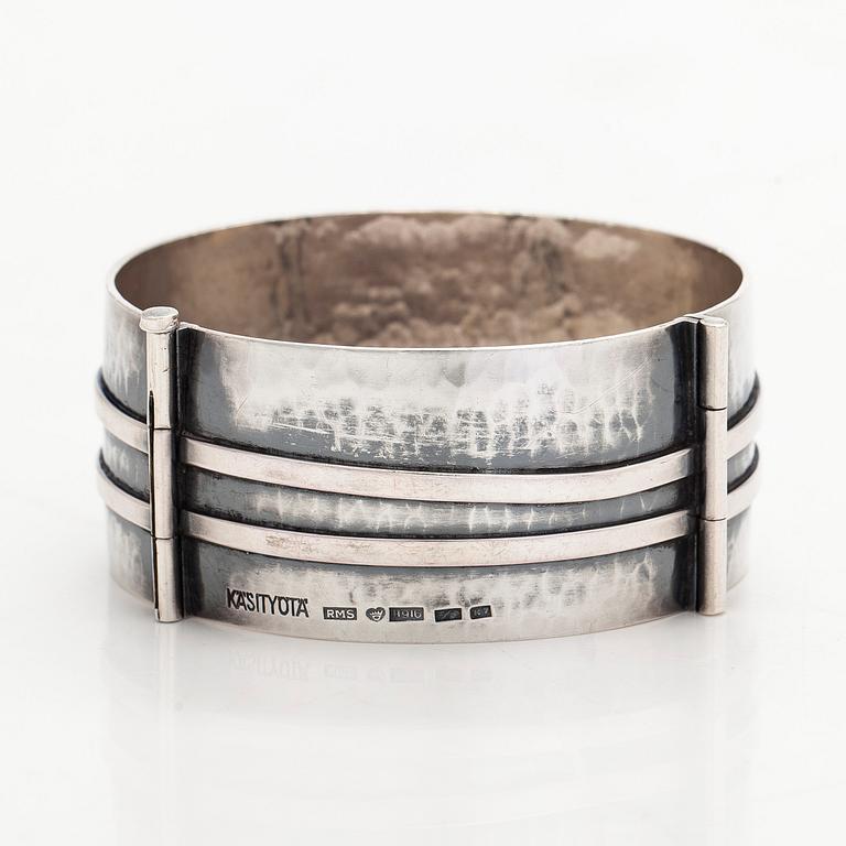 Reijo Sirkeoja, rannekoru, hopeaa, Tampere 1963.