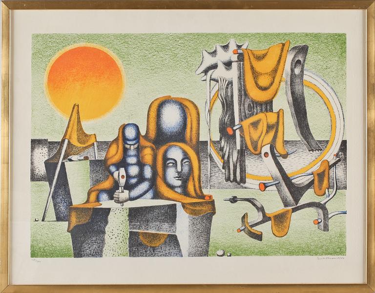 ERIK OLSON, färglitografi, signerad, daterad 1974 och numrerad 168/260.