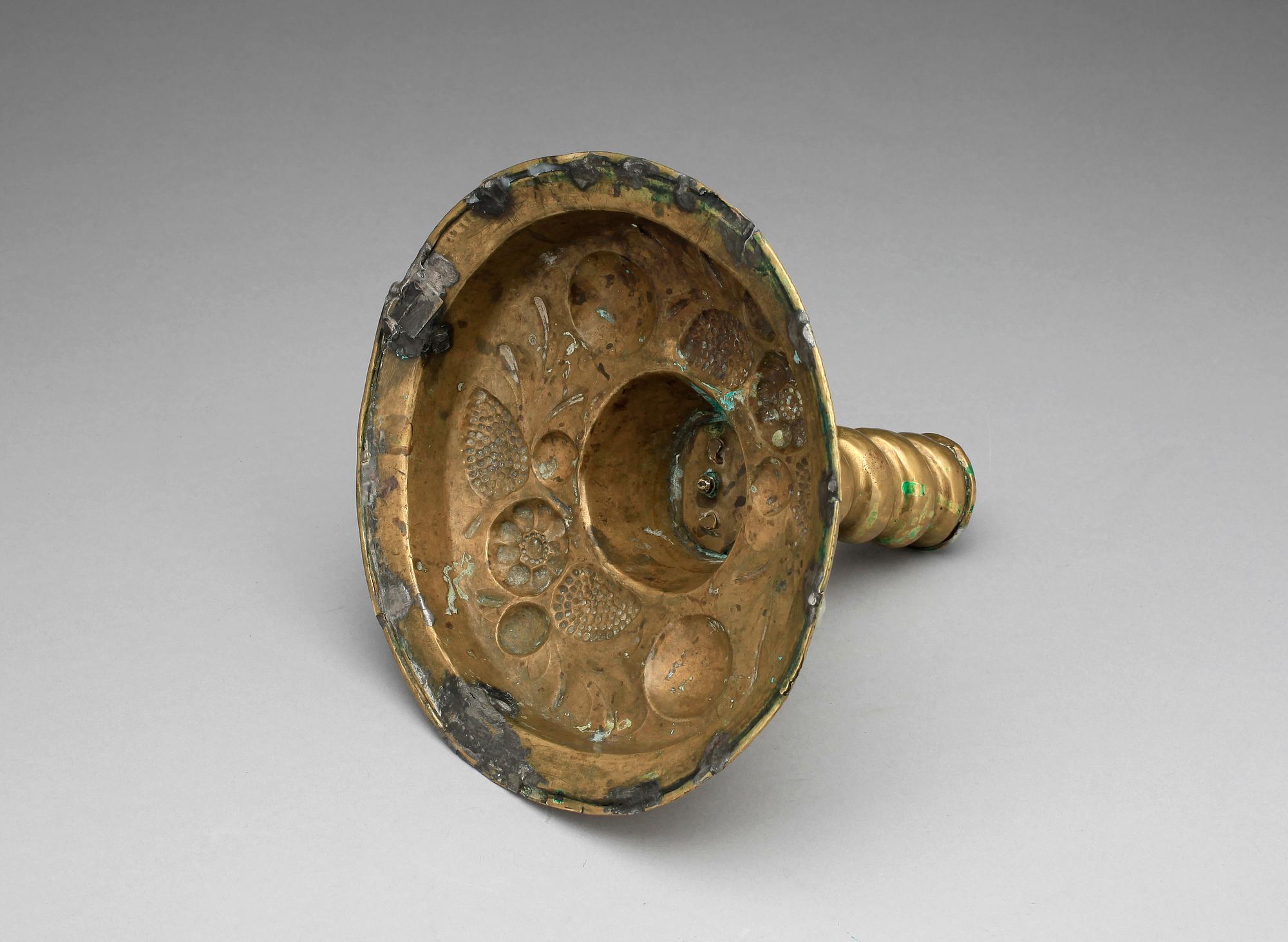 LJUSSTAKE, mässing, 1700-tal.