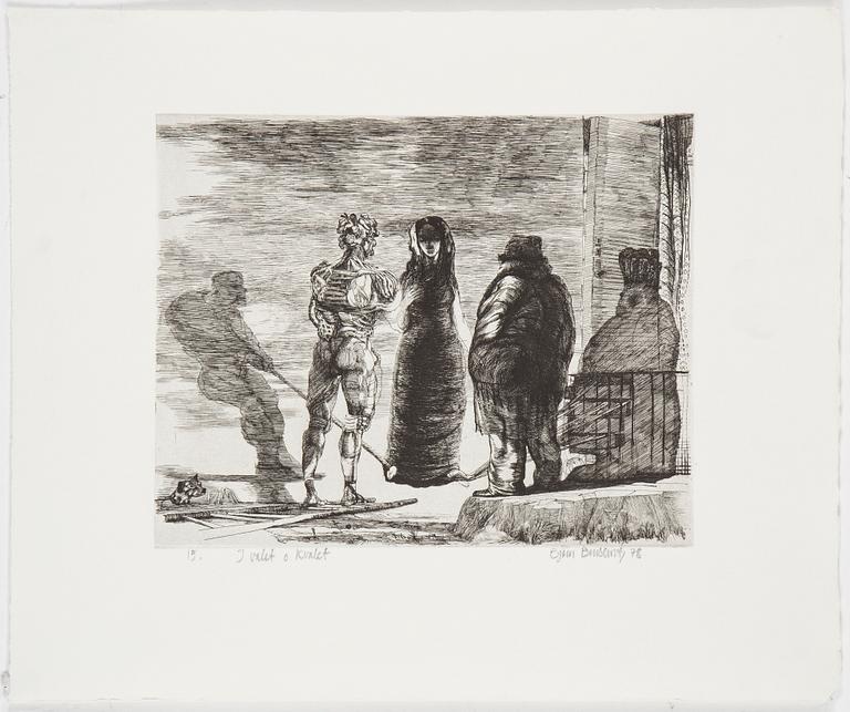 PARTI GRAFIK, ca 100 verk, bl.a från Föreningen för Grafisk Konst, Björn Brusewitz och Louis Bastin.