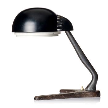 362. Alvar Aalto, a model "A704" black table lamp, Valaistustyö, Finland.