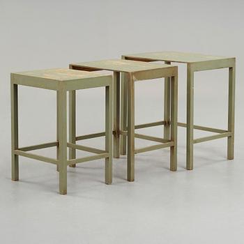 Axel Einar Hjorth, a set of occasional tables, probably 'Sibylla', Nordiska Kompaniet, Sweden 1930's.