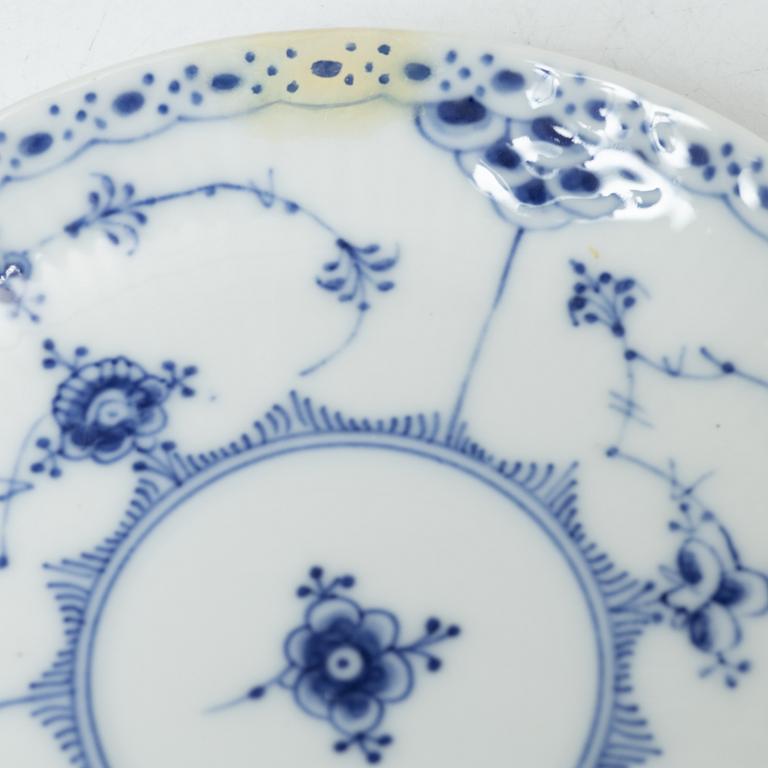 Royal Copenhagen, a 58-piece porcelain 'Blue Fluted' dinner and tea service, Denmark, mostly 1889-1934 but some pieces 1950-1984.