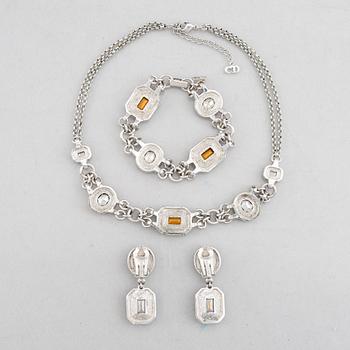 Christian Dior, Jewellery set, 3 pieces.