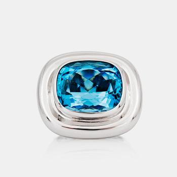 775. RING, Paloma Picasso för Tiffany & Co, med akvamarin, ca 17.00 ct. Serienummer 19625672.