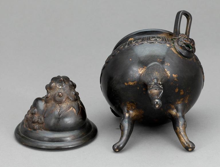 RÖKELSEKAR, brons, Kina, 1900-tal.