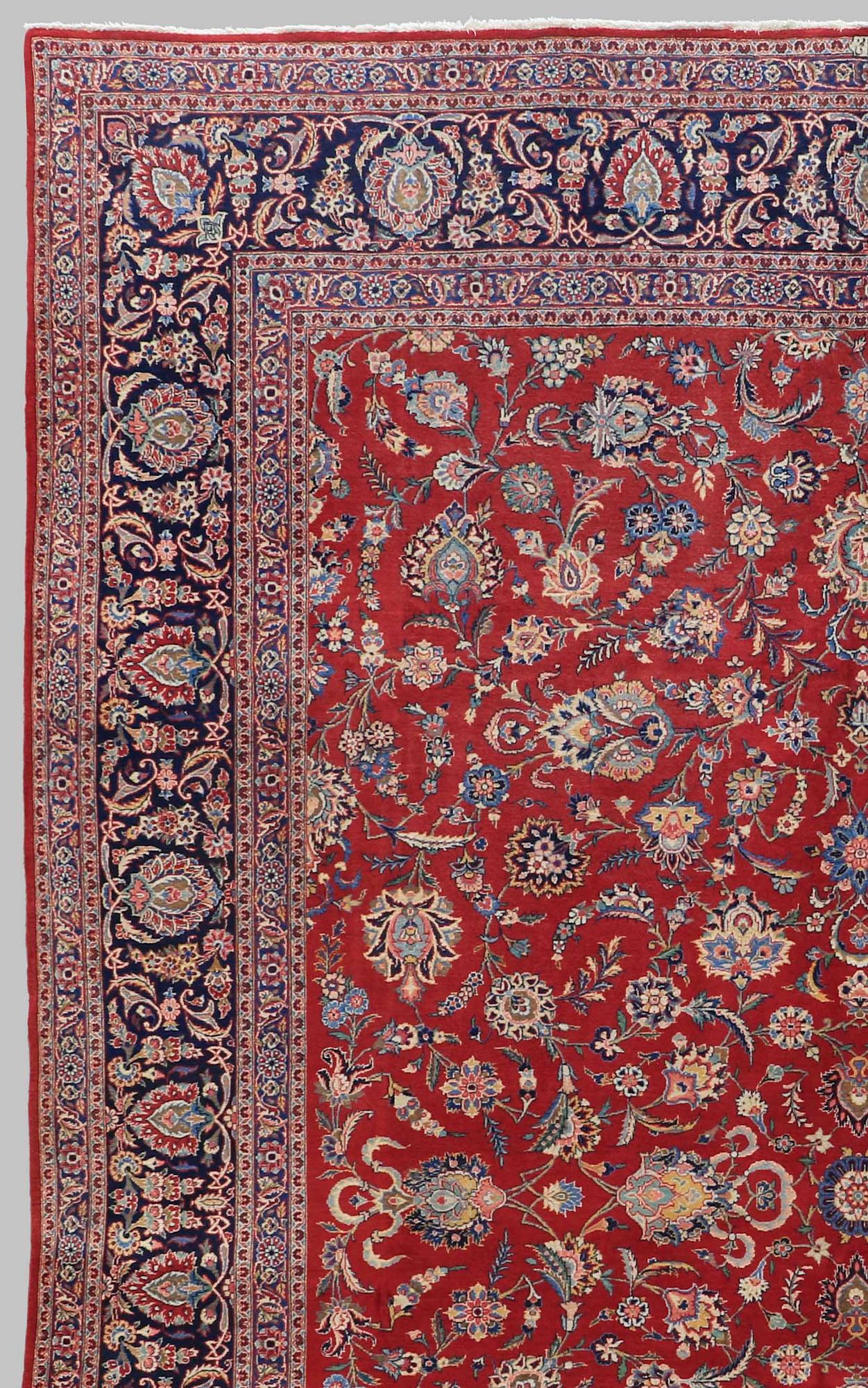 A semi antique Keshan carpet, c. 452 x 333 cm.