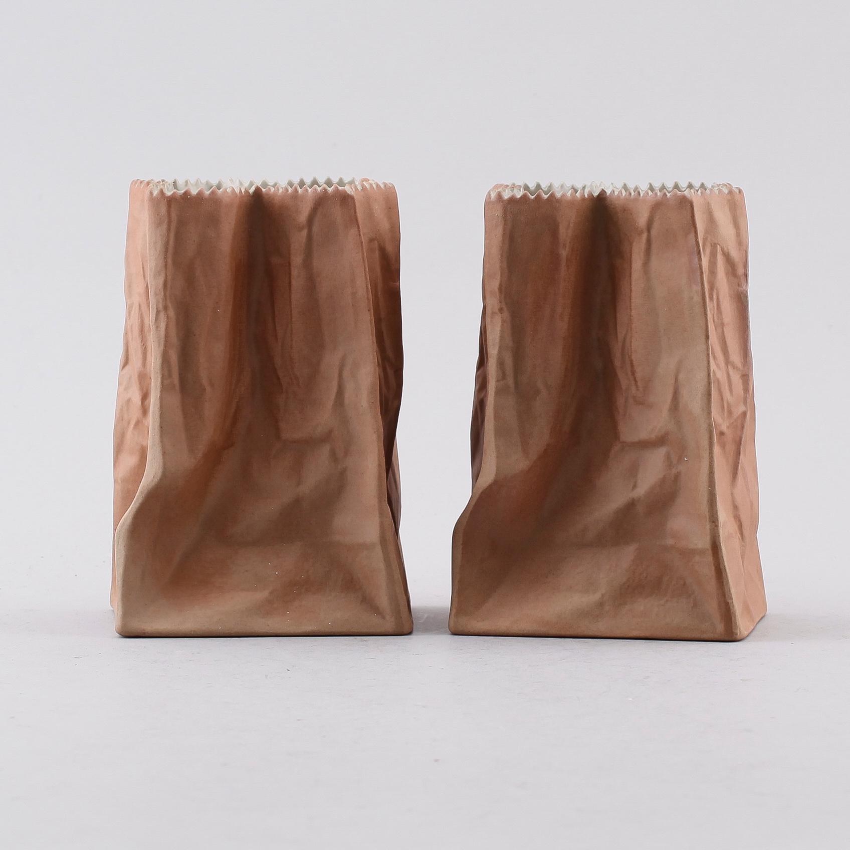 VASER, 2 st, porslin, Tapio Wirkkala, Studio-Linie, Rosenthal.
