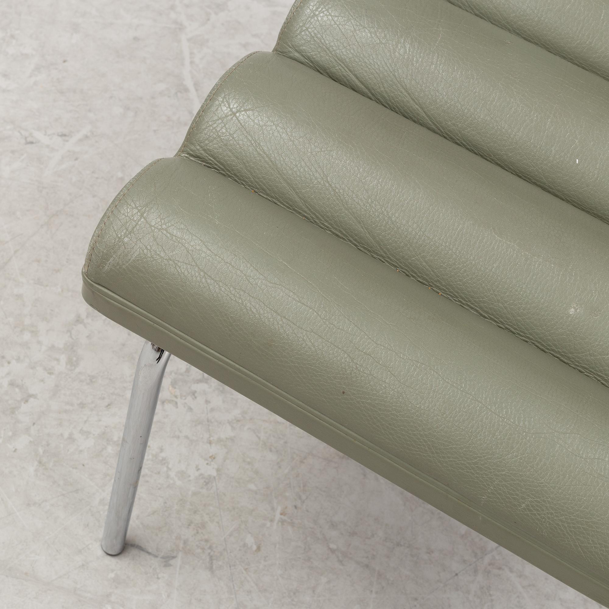 Gunilla Allard, a set of three 'Chicago' leather upholstered easy chairs, Lammhults, dated 2001.