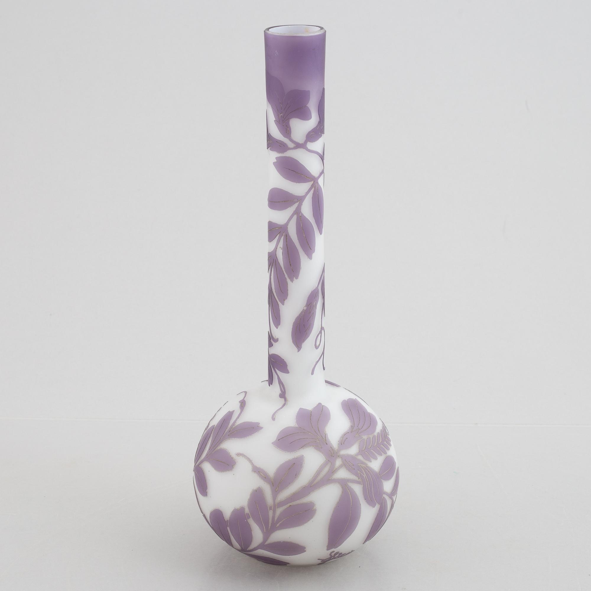Weis, a cameo glass vase.