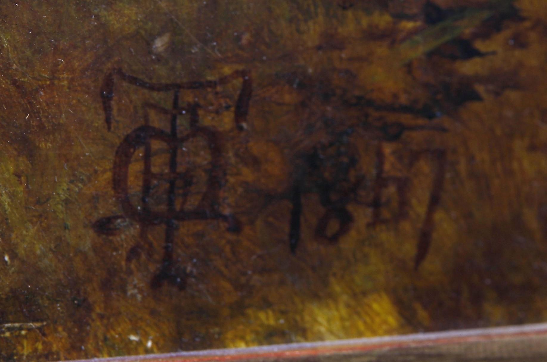 OKÄND KONSTNÄR, olja på duk, England, monogramsign o dat 1867.