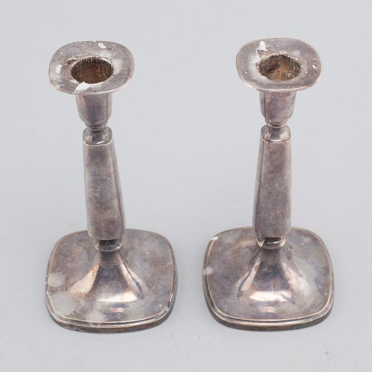 A pair of Swedish silver candlesticks from 1966.