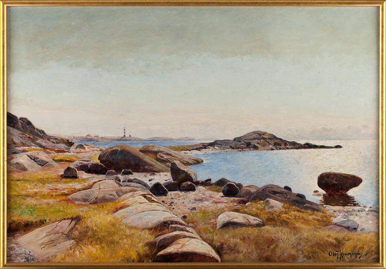 OLOF KRUMLINDE, olja på duk. Signerad.