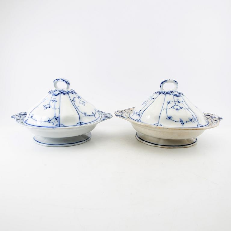 Carafes/trays 3 pcs Gustavsberg early 20th century.