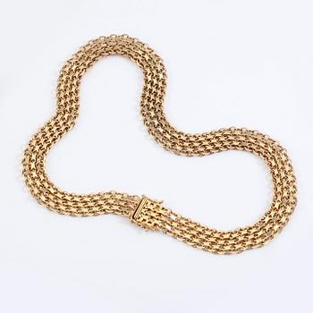 COLLIER, 18K guld, svenska stämplar, 1968. Vikt ca 41 g.
