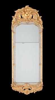 511. A Swedish Rococo 18th century mirror.