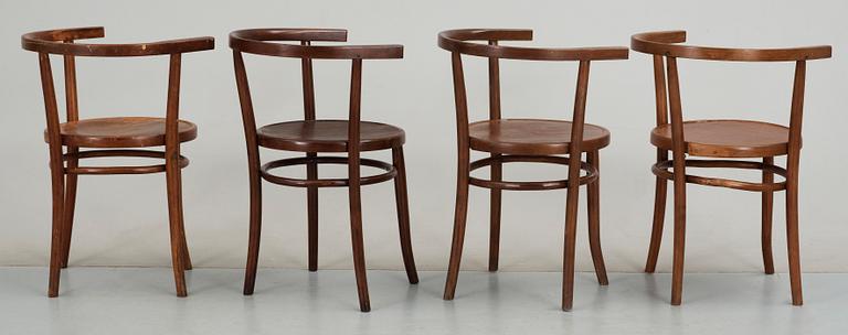 KARMSTOLAR, 4st, Thonet, 1900-talets andra hälft.