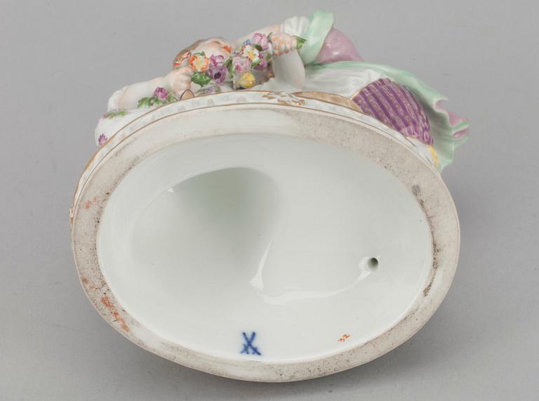 FIGURIN, porslin, Meissen.