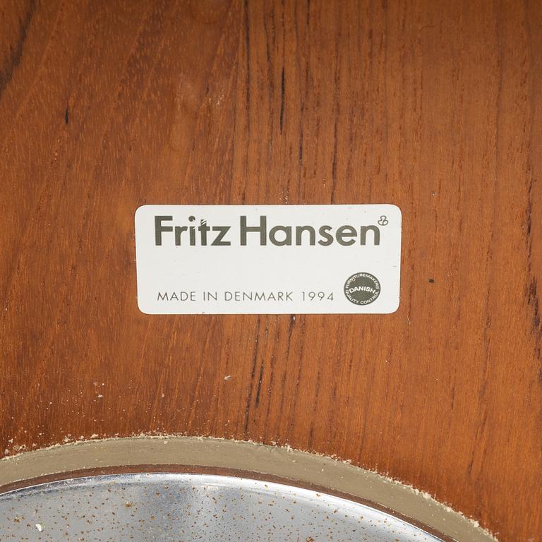 Arne Jacobsen, a 'Series 7' swivel chair from Fritz Hansen, Denmark 1994.