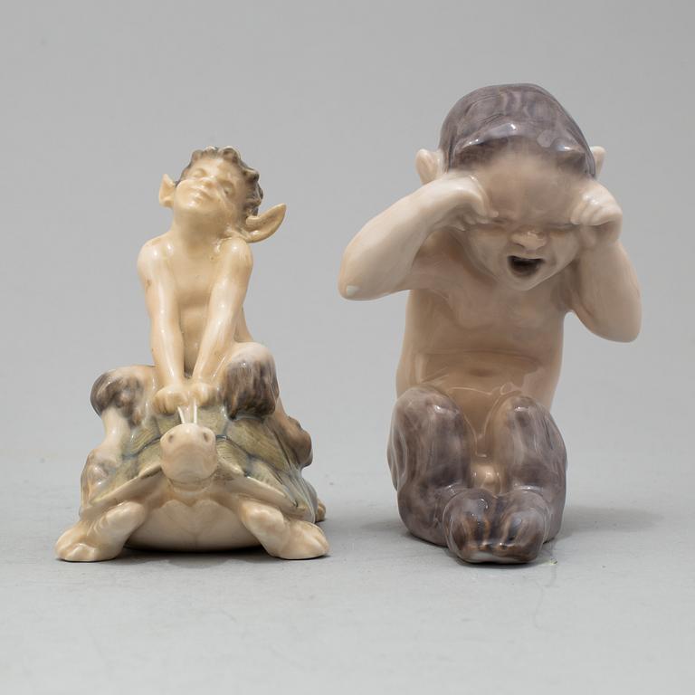 ROYAL COPENHAGEN, 2 porcelaine figurines.