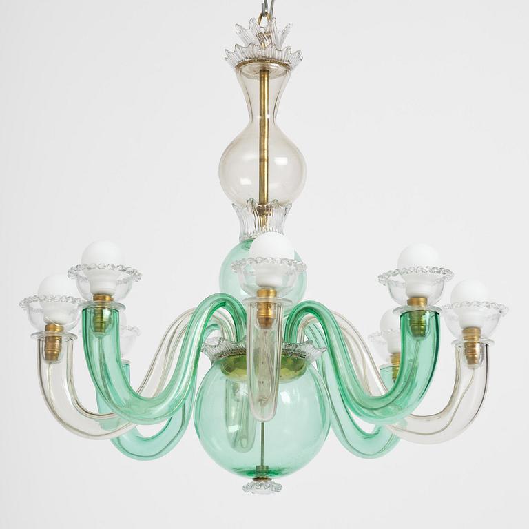 Gio Ponti, ljuskrona, Venini, Murano, Italien, 1945-50.