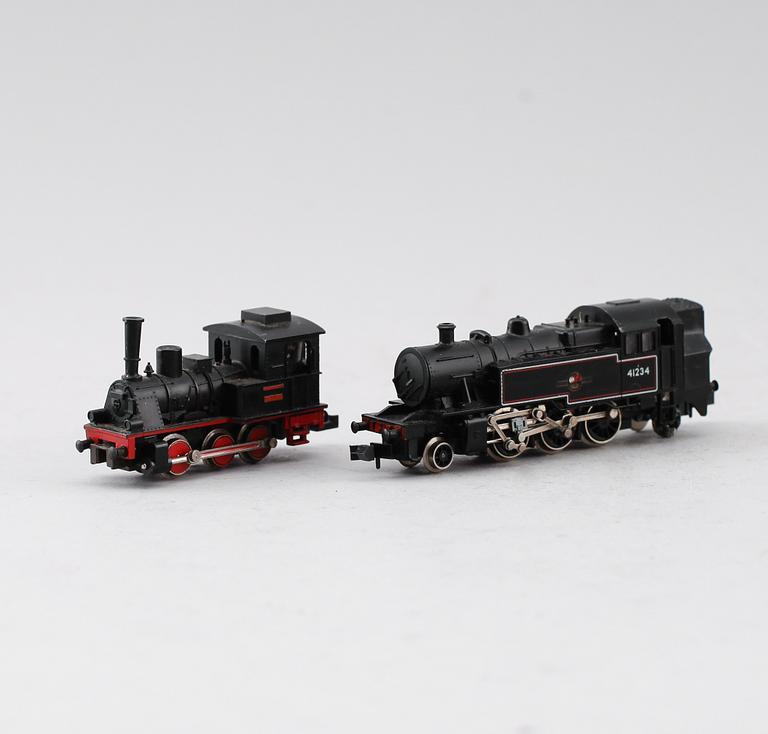 SAMLING LEKSAKSTÅG BLA MÄRKLIN OCH TRIX, "mini", 14 delar.