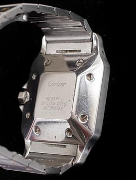ARMBANDSUR, herr, Cartier, Santos, automatisk, stål och guld.
