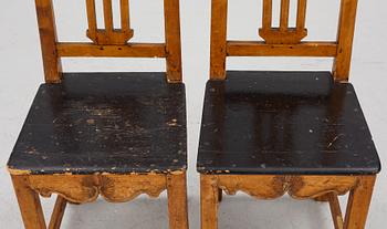 A pair of Swedish 18th/19th century chairs.