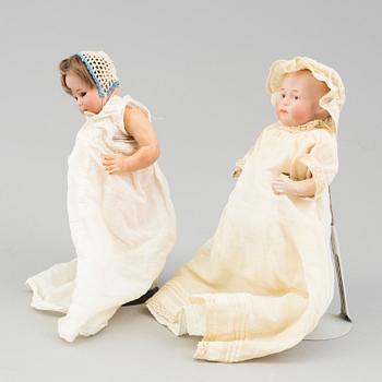 two German porcelain dolls 1910-/1920's.