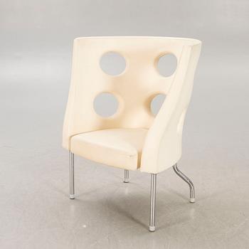 Paolo Rizzatto, A "Monoflexus" chrome and leather easy chair for Alias  later part of the 20th century.