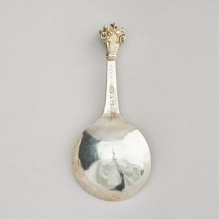 A Swedish 18th century silver spoon, mark of Nils Orstedt, Norrköping 1767.