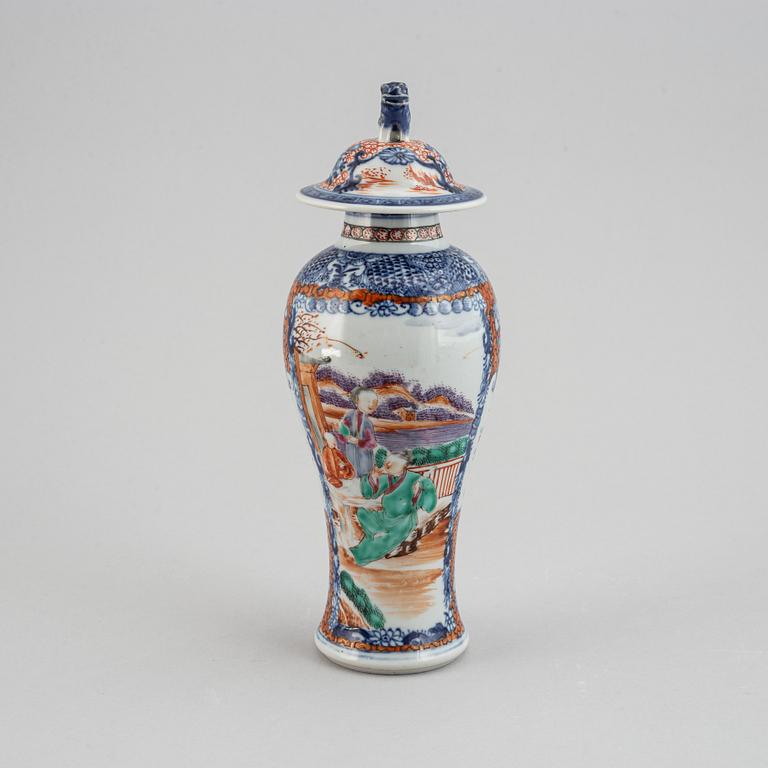 A famille rose vase with cover, Qing dynasty, Qianlong (1736-95).