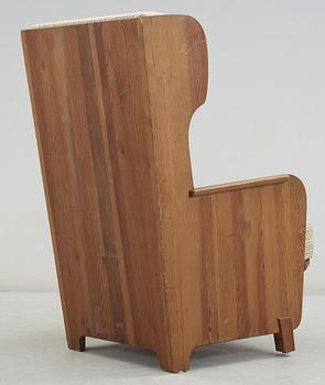 An Axel Einar Hjorth stained pine armchair, 'Lovö', Nordiska Kompaniet.